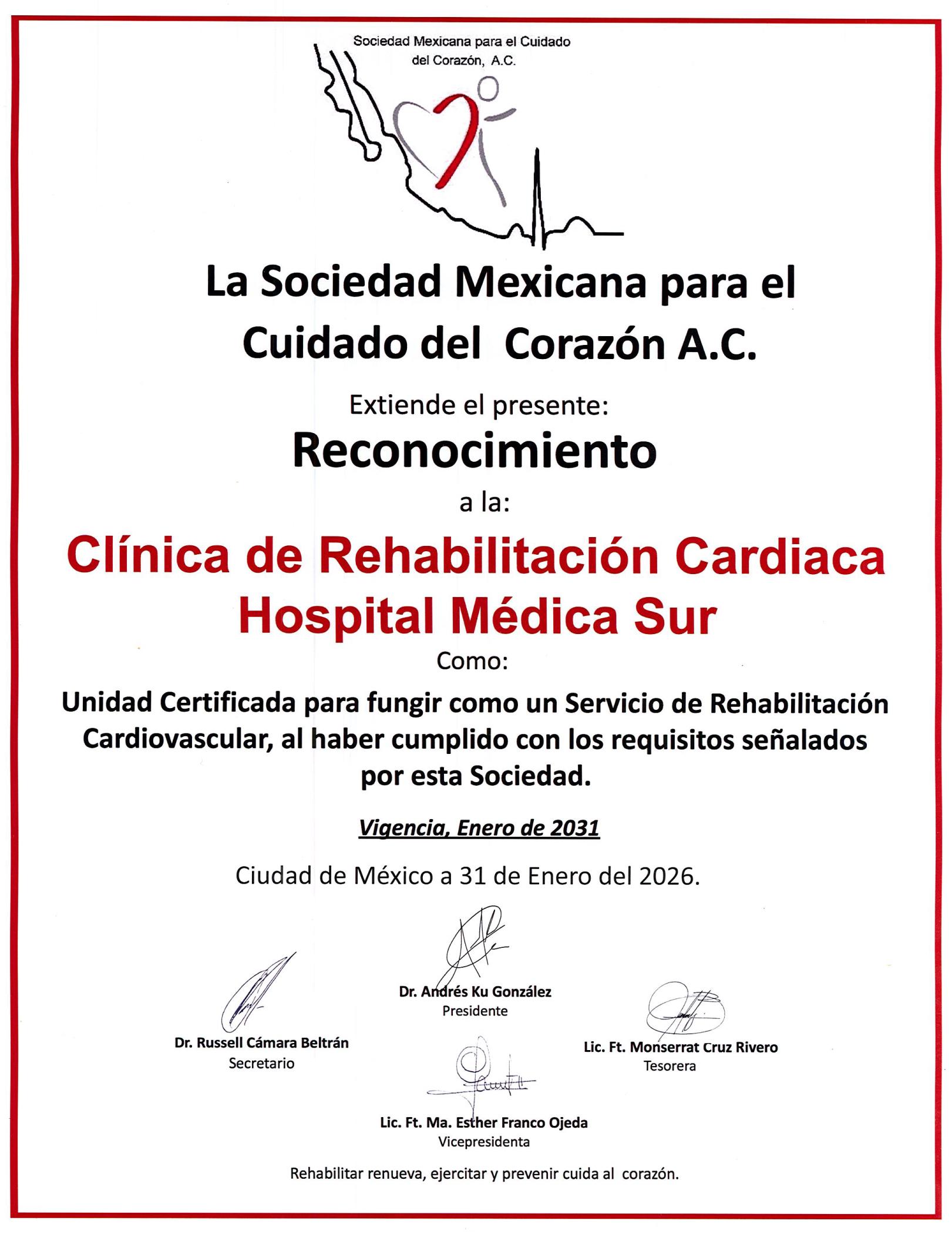 Certificado de Idoneidad SOMECCOR