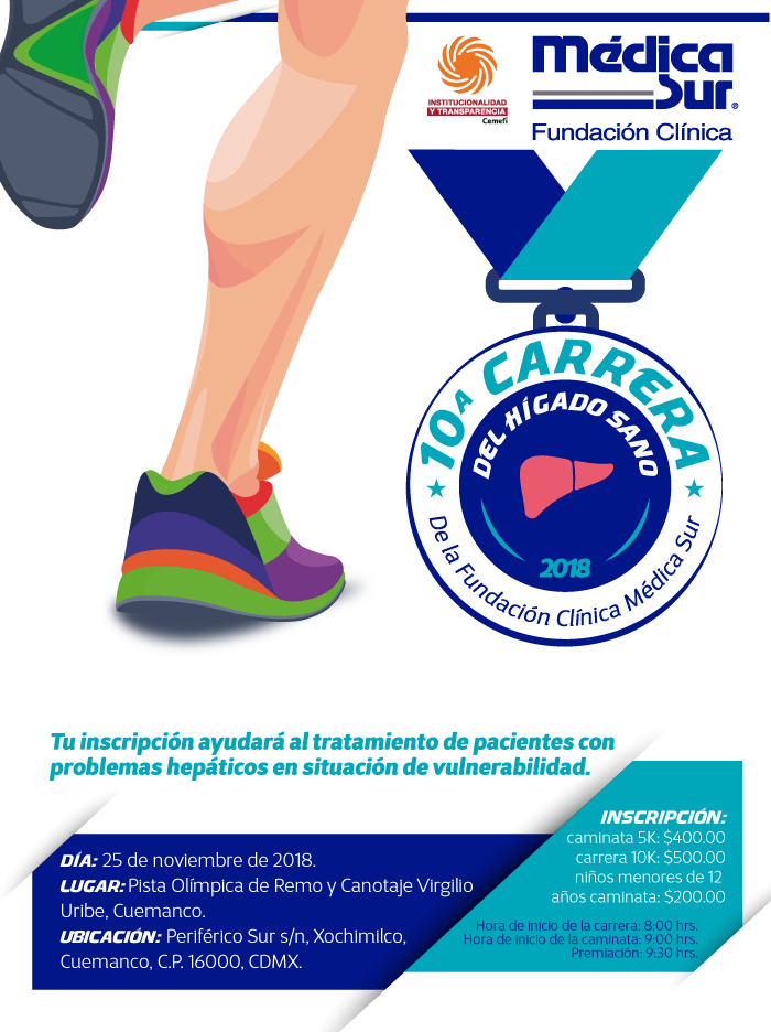 Cartel de invitaci�n a la d�cima carrera del h�gado sano